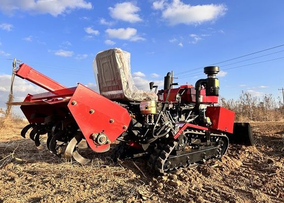 ラバートラック 小型クローラー トラクター 多機能パディーフィールド クローラー ミニ トラクター 25 hp