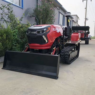 ミニ 50HP クローラー トラクター フロントロード / バックホー付きの農業機器