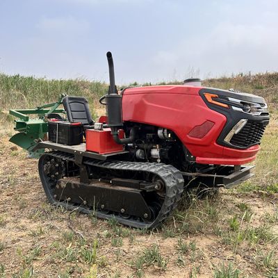 ミニ 50HP クローラー トラクター フロントロード / バックホー付きの農業機器