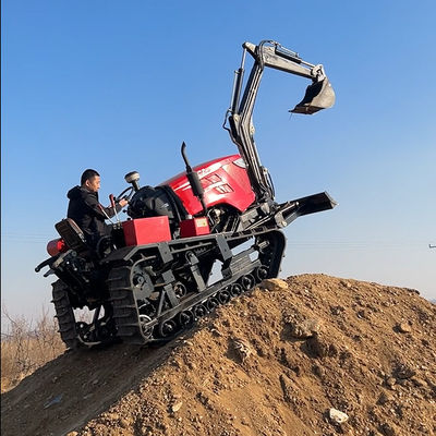 エンジン 80 HP エグババター付き小型の農業用クローラートラクター