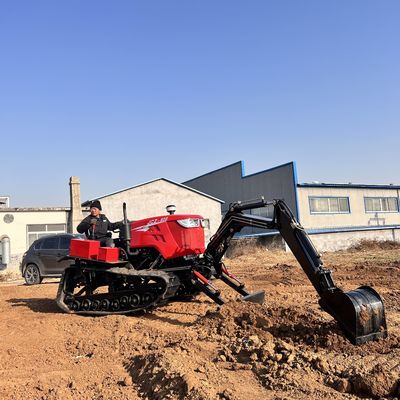 コンパクト 100hp クローラー トラクター コンパクト 農場 水力 トラクター フロント ローダー / 掘削機