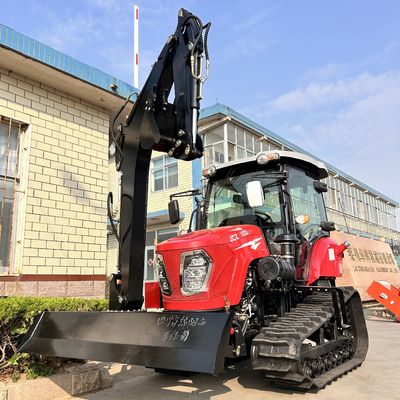 120HP 閉ざされたキャビンのトラクター 農業機器 ディーゼルエンジンのミニクローラートラクター