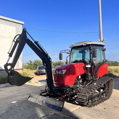 120HP 閉ざされたキャビンのトラクター 農業機器 ディーゼルエンジンのミニクローラートラクター