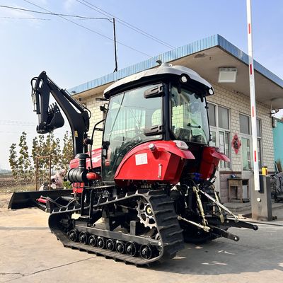 120HP 閉ざされたキャビンのトラクター 農業機器 ディーゼルエンジンのミニクローラートラクター