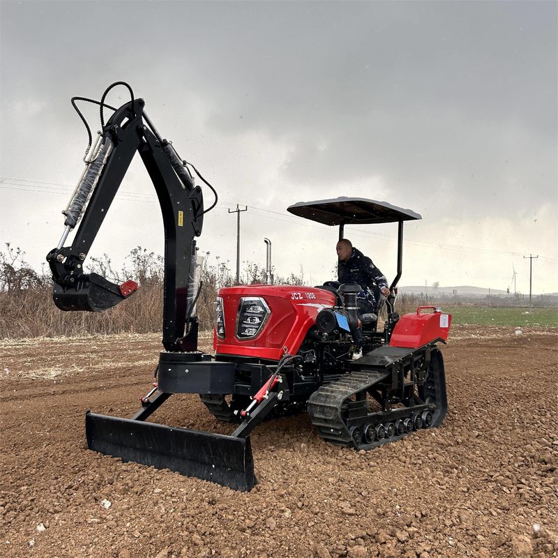 コンパクト 100hp クローラー トラクター コンパクト 農場 水力 トラクター フロント ローダー / 掘削機